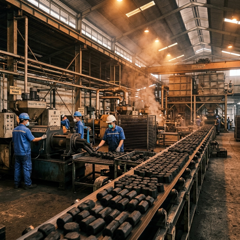 Charcoal production line